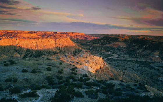 Palo Duro Canyon takes on different looks depending on the available sunlight.