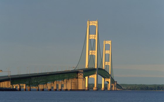 Lake Shore Drive provides a view of the Mackinac Bridge.