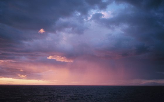 The sun sets over Lake Ontario.