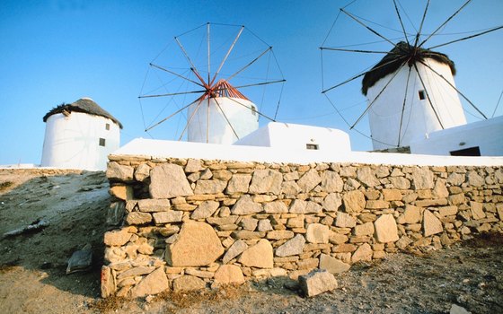 Windmills in Mykonos.