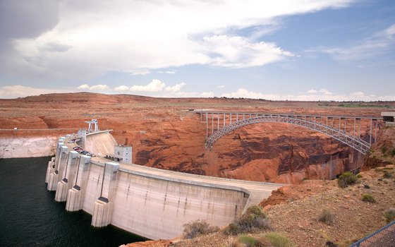 Hoover Dam and highway bridge