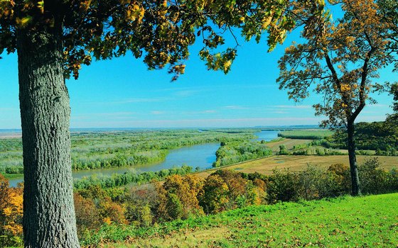 The Mississippi River near Hannibal, Missouri.