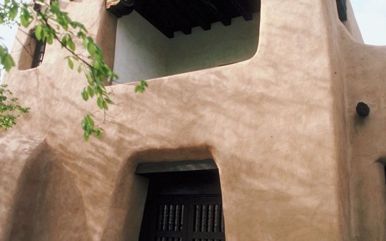 Typical adobe architecture in Santa Fe.