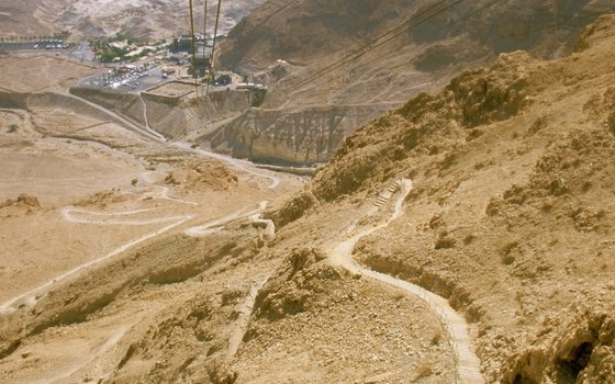 Cable car to the top of Masada.