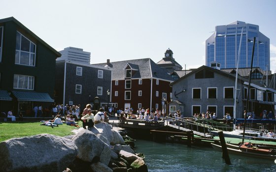 The Halifax waterfront attracts visitors to its museums and restaurants.