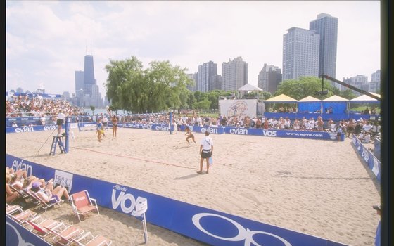 North Avenue Beach plays host to beach volleyball tournaments throughout the summer.