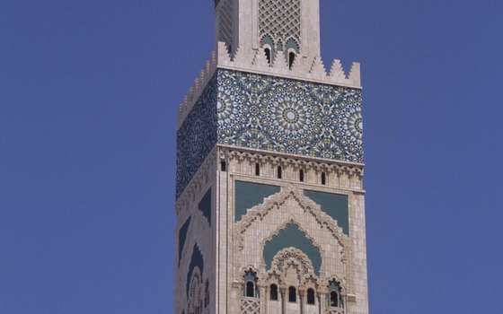 The Hassan II Mosque in Casablanca can accommodate up to 25,000 worshippers.