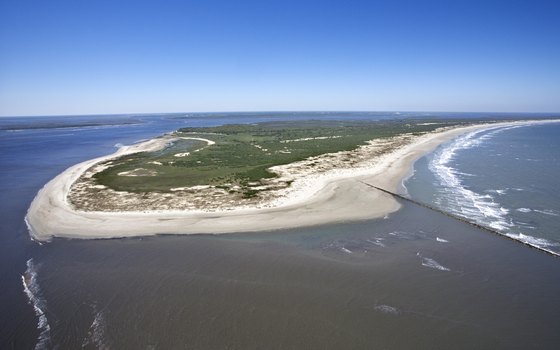 Aerial view of Cumberland Island.