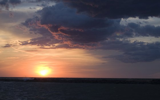 Beach cottages allow visitors to enjoy nature's nightly show.