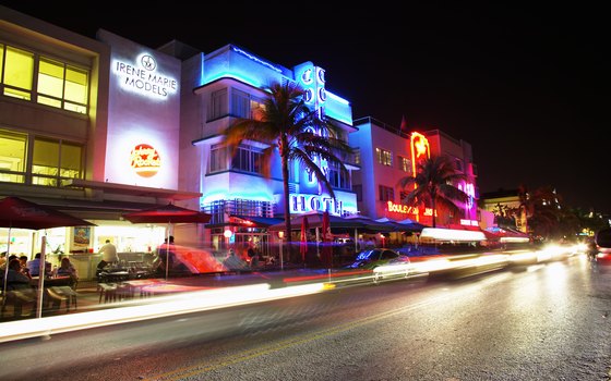 The South Beach Art Deco architecture is breathtaking by day or night.