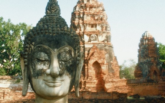 A Buddha statue is one of many in Ayutthaya.