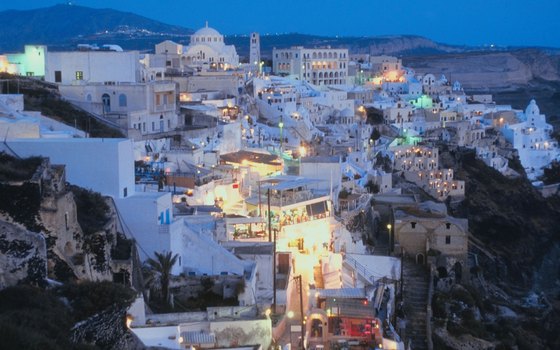 Santorini's dramatic scenery makes it a popular Greek island.