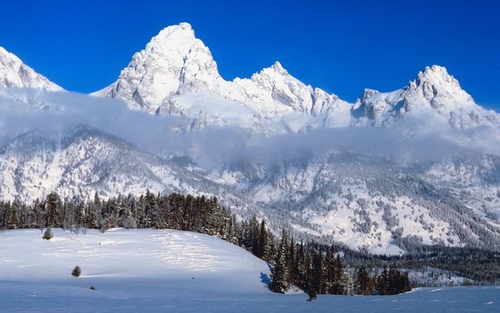 The Tetons lie in the Wyoming section of the Rocky Mountains.