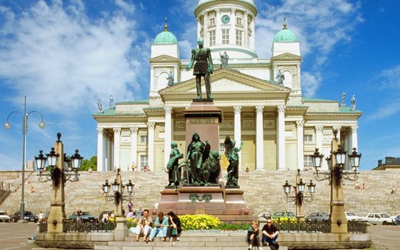 Helsinki's Senate Square sometimes hosts concerts and other events.