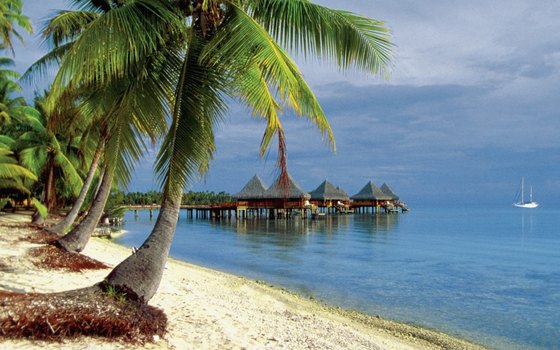 Rangiroa's beaches encircle a massive main lagoon.