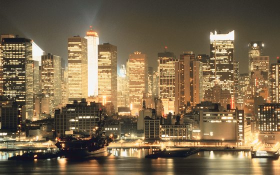 The Manhattan skyline, seen from a boat, is a tourist attraction of itself.