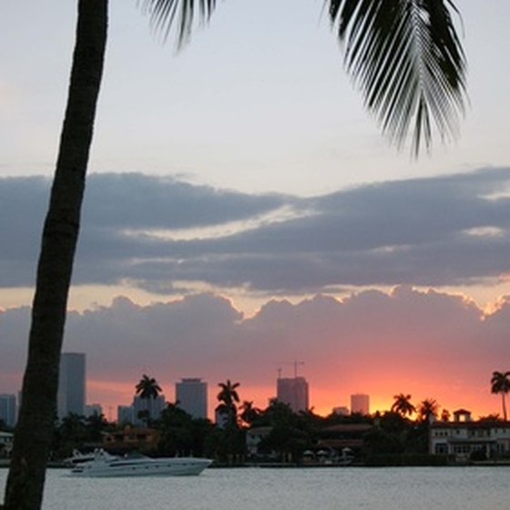 New York-bound cruises often leave out of the port of Miami, Florida