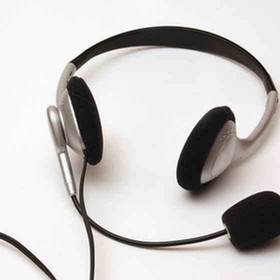Headsets, unlike laptop mics, are customized for Web voice calls.