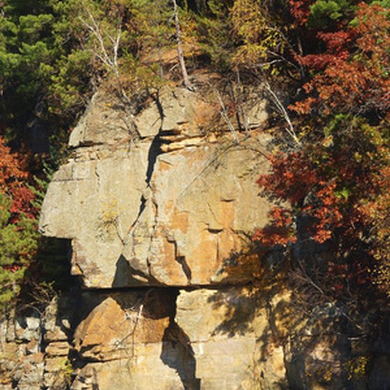 Sandstone formations guard the Wisconsin River in the Devil's Head region.