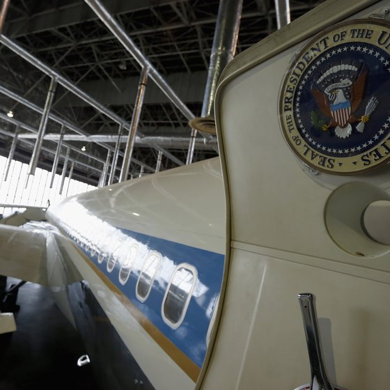 JFK's Air Force One is on display at the National Musueum of the U.S. Air Force.
