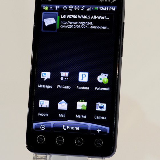 The HTC EVO operates on Sprint's network.
