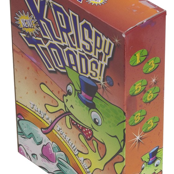 Cereal boxes frequently are designed to appeal to children.