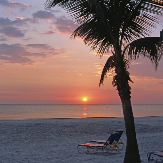 The Gulf Coast of Florida has many white sand beaches.