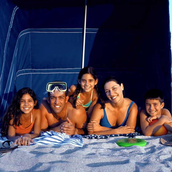 Camp along the coast on sandy beach at Florida's Huguenot Memorial Park.