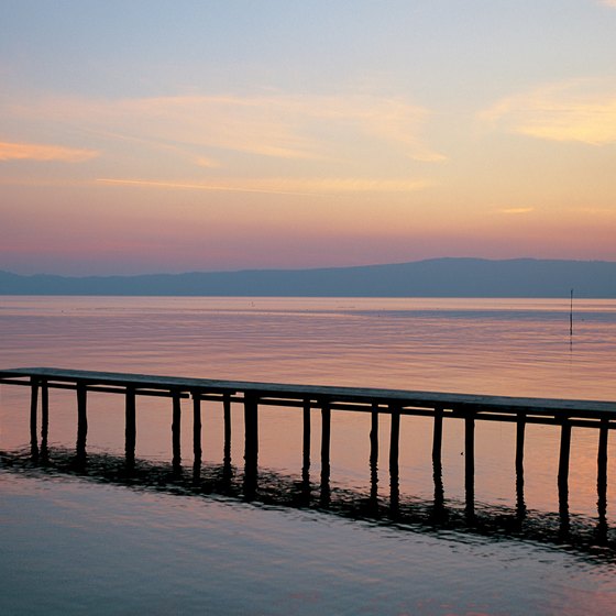 Lago di Bolsena is located in the foothills of Tuscany.