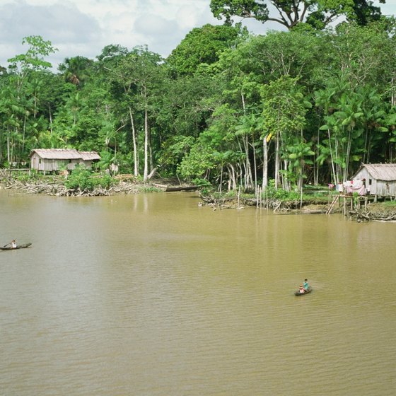 Exploring the Amazon Rainforest by canoe supports resource sustainability.