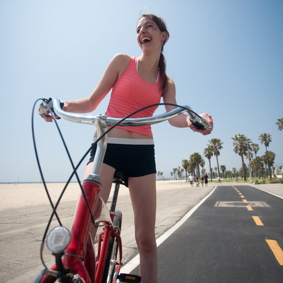 L.A.'s Venice Beach is a prime spot for biking, rollerblading, and people-watching.