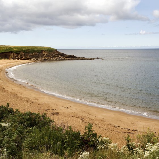 Picturesque Inverness, a nude beach in Nova Scotia.