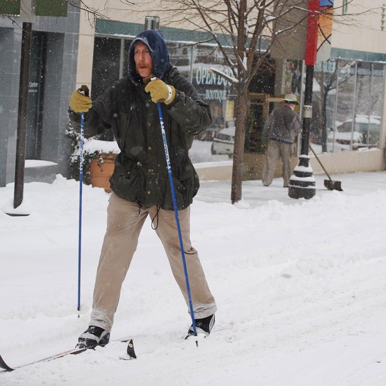 Every once in a while, there's enough snow to ski in downtown Asheville.