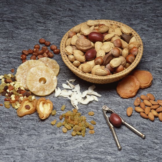 Nuts and dried fruit travel well.