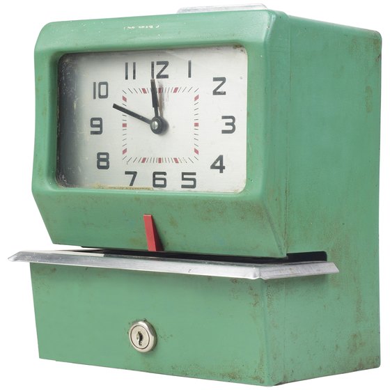 work clock in and out machine
