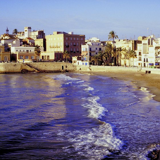 Sitges is one of the most popular beach towns south of Barcelona.