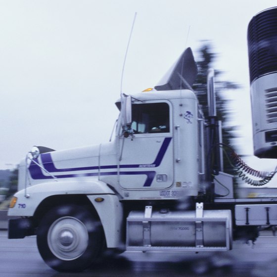 The trucking industry provides a transportation link in the delivery of goods.