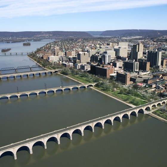 The Susquehanna River is a natural landmark in Harrisburg.