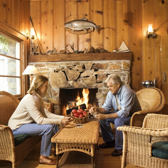 Log cabin retreats offer rustic appeal and modern convieniences.