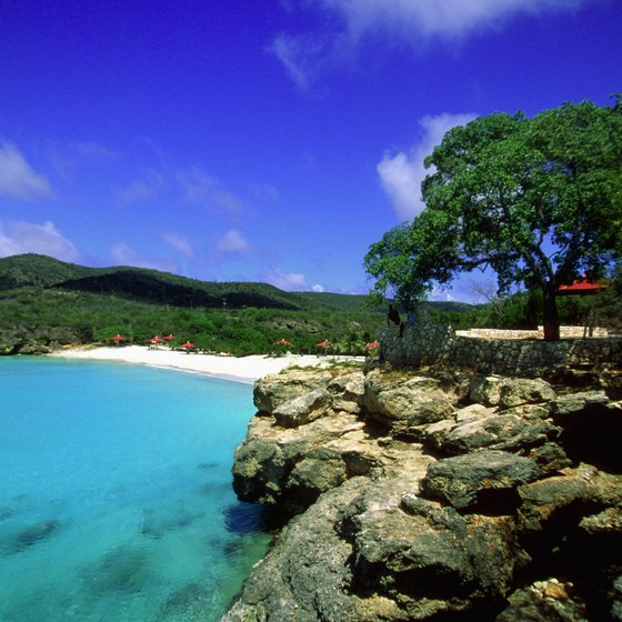 Curacao's beaches are often located in shallow-water coves.