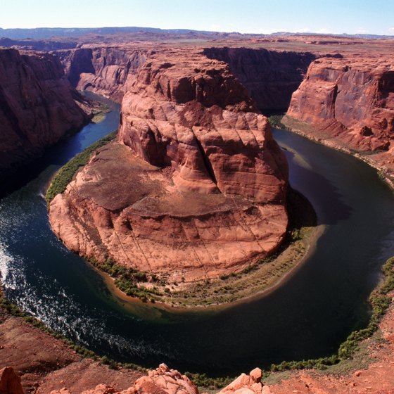 The Colorado River flows over 1,400 miles through forests, canyons and desert.