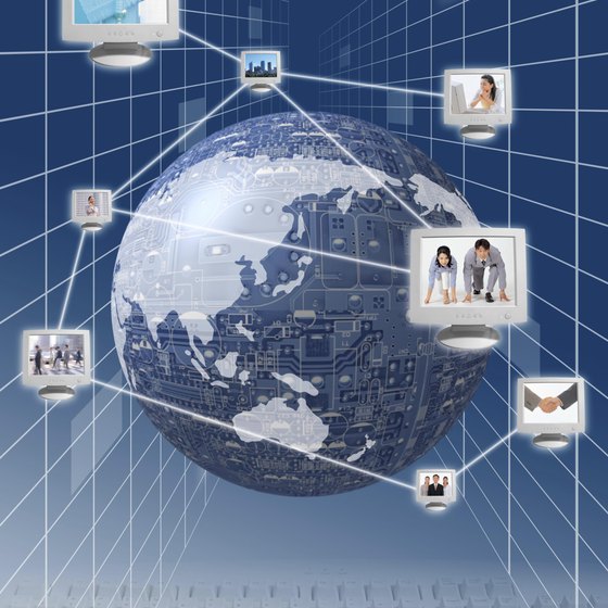 Virtual team software enables employees in different countries to interact and share files.