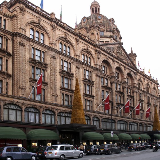 Harrods is a fashionable London landmark, where winter and summer sales attract crowds of shoppers.