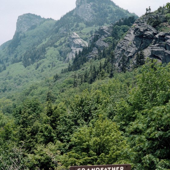 Miles of hiking trails wind over Grandfather Mountain.
