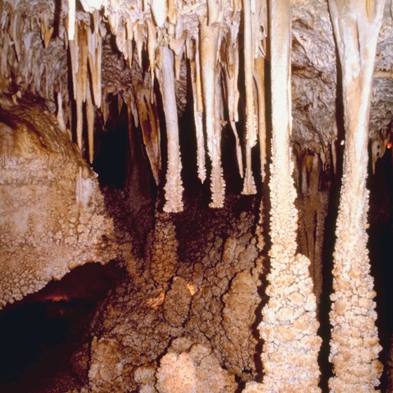 Water dripping through limestone creates an underground wonderland of formations.