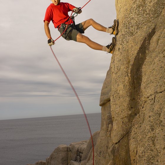 Starting a rock-climbing business requires expertise and skill in climbing methods as well as the ability to convince others they should hire you.