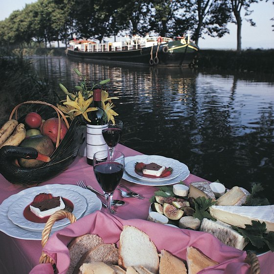 Your boat may stop for a picnic on the shore of Canal du Midi.