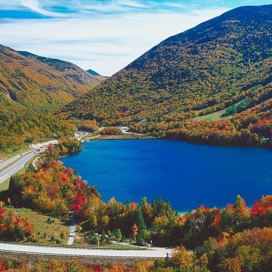 Many lakes are part of New Hampshire's rolling, colorful landscape.