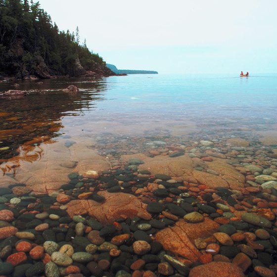 The rocky coast of Lake Superior can be a snorkeler's delight.