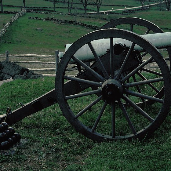 The cannons that litter the battlefields are among the attractions you can view on any self-guided tour.
